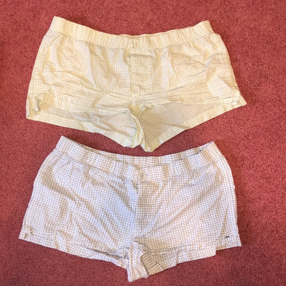 Plaid sleep short shorts